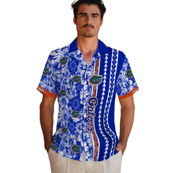 custom-florida-gators-hibiscus-arrows-blue-white-hawaiian-shirt-fashion-forward custom florida gators hibiscus arrows blue white hawaiian shirt fashion forward