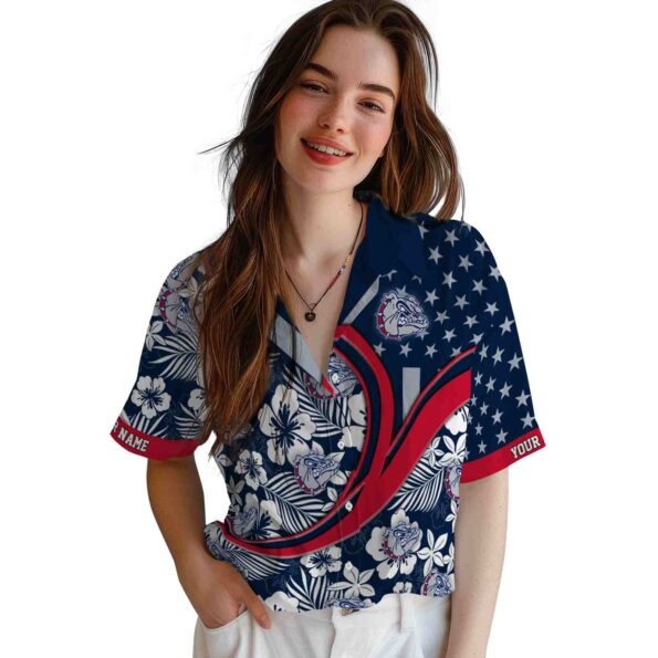 custom-gonzaga-bulldogs-floral-wave-blue-white-hawaiian-shirt-latest-model custom gonzaga bulldogs floral wave blue white hawaiian shirt latest model