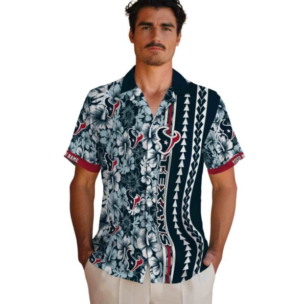 custom-houston-texans-hibiscus-arrows-blue-white-hawaiian-shirt-fashion-forward custom houston texans hibiscus arrows blue white hawaiian shirt fashion forward