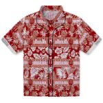 Indiana Hoosiers Hawaiian Shirt - Custom Tribal Stripes Red White 1 custom-indiana-hoosiers-tribal-stripes-red-white-hawaiian-shirt-best-selling