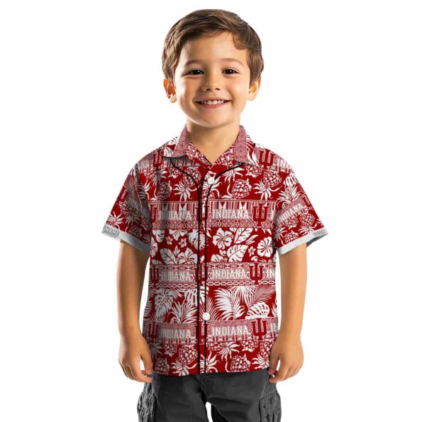 custom indiana hoosiers tribal stripes red white hawaiian shirt top rated