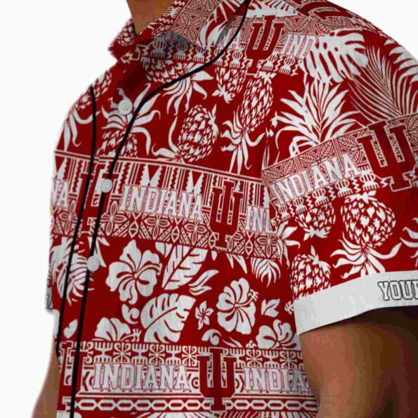 custom indiana hoosiers tribal stripes red white hawaiian shirt trendy