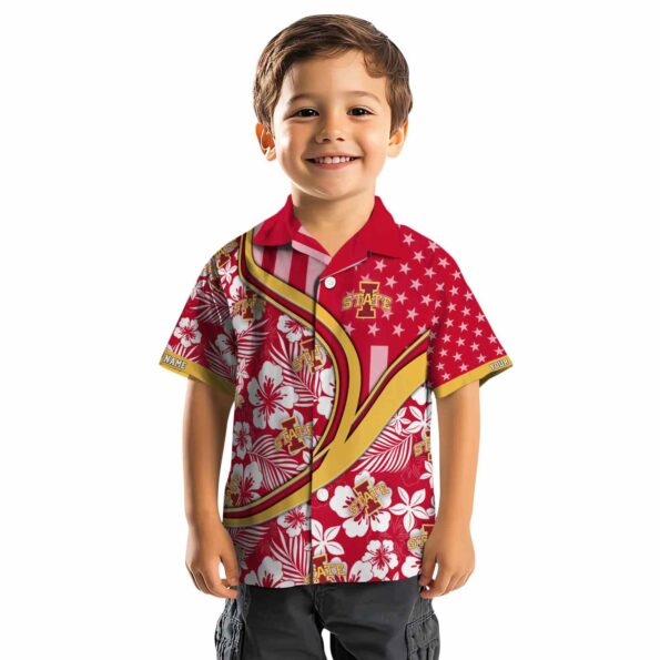 custom iowa state cyclones floral wave red white hawaiian shirt top rated