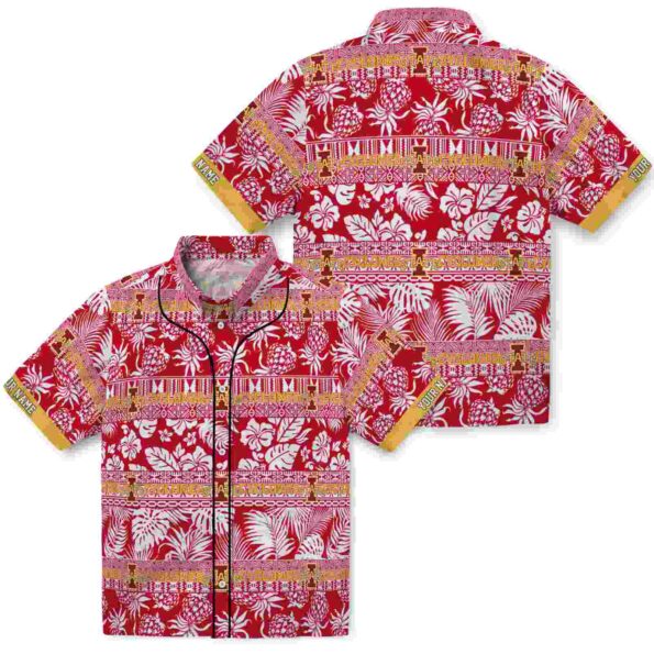 custom iowa state cyclones tribal stripes red white hawaiian shirt high quality