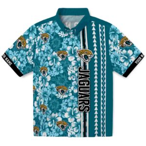 Custom Jacksonville Jaguars Hibiscus Arrows Teal White Clog