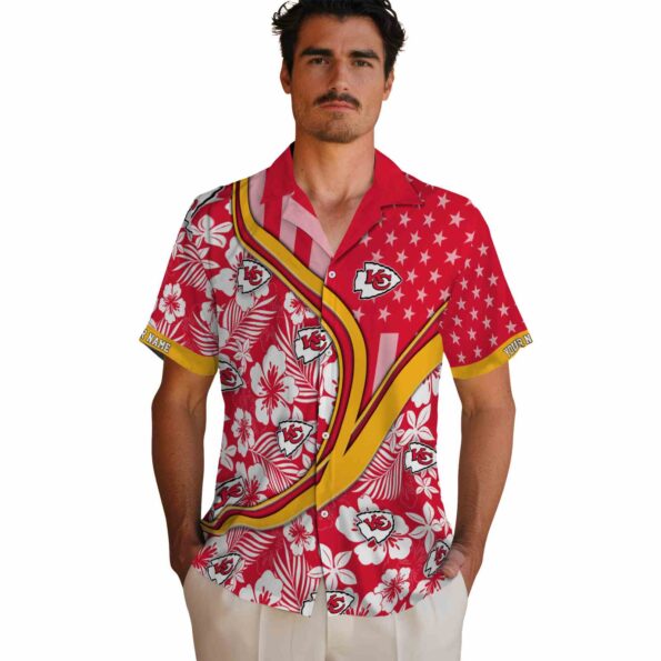 custom-kansas-city-chiefs-floral-wave-red-white-hawaiian-shirt-fashion-forward custom kansas city chiefs floral wave red white hawaiian shirt fashion forward