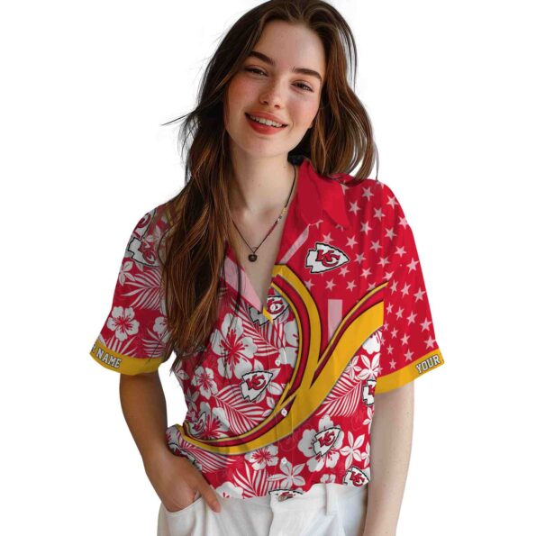 custom-kansas-city-chiefs-floral-wave-red-white-hawaiian-shirt-latest-model custom kansas city chiefs floral wave red white hawaiian shirt latest model