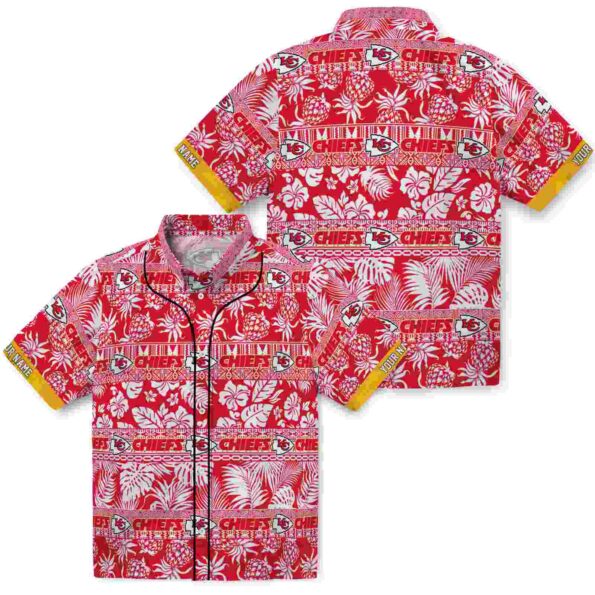 custom kansas city chiefs tribal stripes red white hawaiian shirt high quality