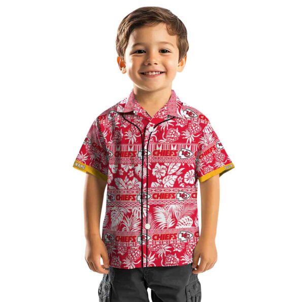 custom kansas city chiefs tribal stripes red white hawaiian shirt top rated