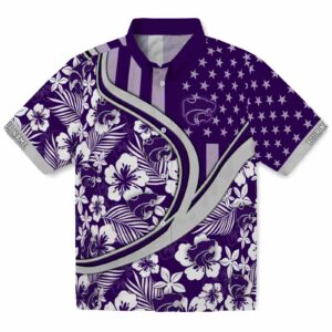 Custom Kansas State Wildcats Floral Wave Purple White Clog