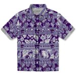 Kansas State Wildcats Hawaiian Shirt - Custom Tribal Stripes Purple White 1 custom-kansas-state-wildcats-tribal-stripes-purple-white-hawaiian-shirt-best-selling