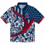 Los Angeles Angels Hawaiian Shirt - Custom Floral Wave Blue White 1 custom-los-angeles-angels-floral-wave-blue-white-hawaiian-shirt-best-selling