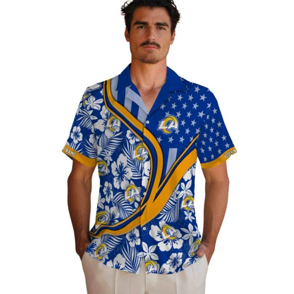 custom-los-angeles-rams-floral-wave-blue-white-hawaiian-shirt-fashion-forward custom los angeles rams floral wave blue white hawaiian shirt fashion forward