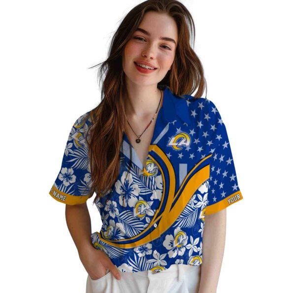 custom-los-angeles-rams-floral-wave-blue-white-hawaiian-shirt-latest-model custom los angeles rams floral wave blue white hawaiian shirt latest model