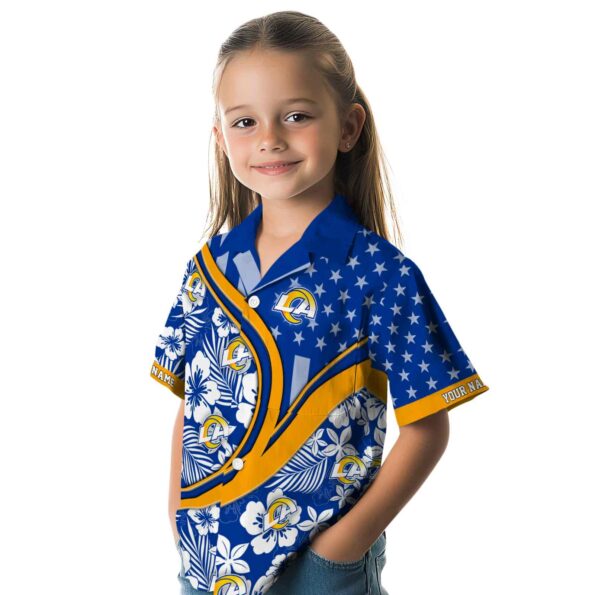 custom-los-angeles-rams-floral-wave-blue-white-hawaiian-shirt-premium-grade custom los angeles rams floral wave blue white hawaiian shirt premium grade
