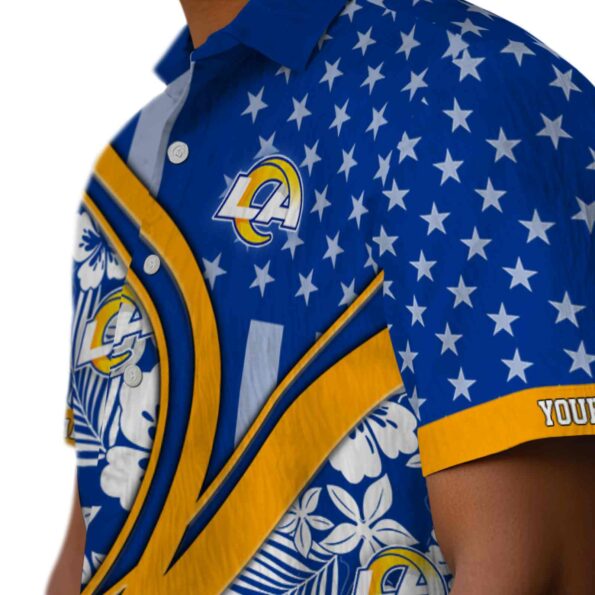 custom-los-angeles-rams-floral-wave-blue-white-hawaiian-shirt-trendy custom los angeles rams floral wave blue white hawaiian shirt trendy