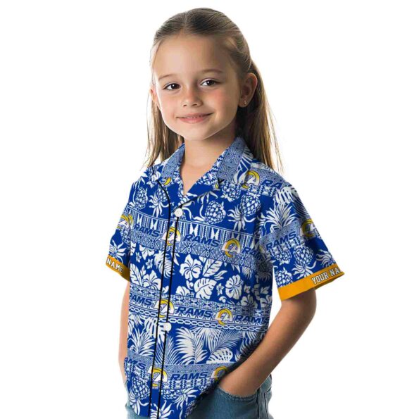 custom-los-angeles-rams-tribal-stripes-blue-white-hawaiian-shirt-premium-grade custom los angeles rams tribal stripes blue white hawaiian shirt premium grade