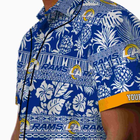 custom-los-angeles-rams-tribal-stripes-blue-white-hawaiian-shirt-trendy custom los angeles rams tribal stripes blue white hawaiian shirt trendy