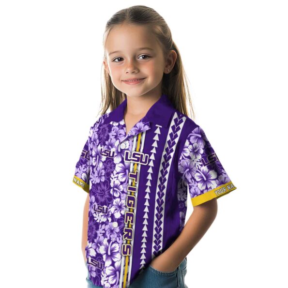 custom-lsu-tigers-hibiscus-arrows-purple-white-hawaiian-shirt-premium-grade custom lsu tigers hibiscus arrows purple white hawaiian shirt premium grade