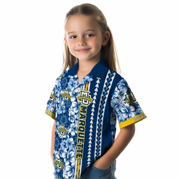 custom-marquette-golden-eagles-hibiscus-arrows-blue-white-hawaiian-shirt-premium-grade custom marquette golden eagles hibiscus arrows blue white hawaiian shirt premium grade