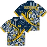 custom-michigan-wolverines-floral-wave-blue-white-hawaiian-shirt-best-selling