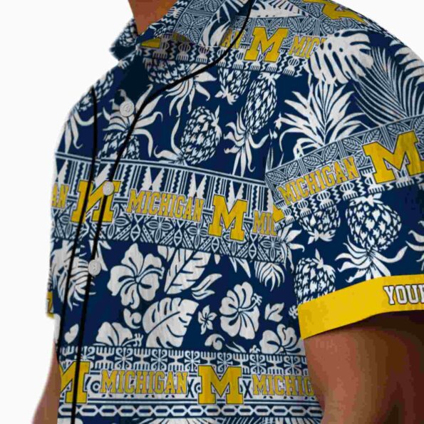 custom-michigan-wolverines-tribal-stripes-blue-white-hawaiian-shirt-trendy custom michigan wolverines tribal stripes blue white hawaiian shirt trendy