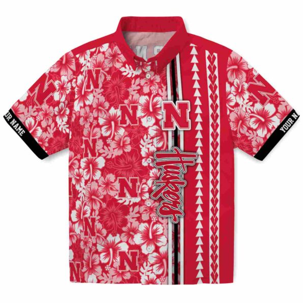 custom-nebraska-cornhuskers-hibiscus-arrows-red-white-hawaiian-shirt-best-selling custom nebraska cornhuskers hibiscus arrows red white hawaiian shirt best selling