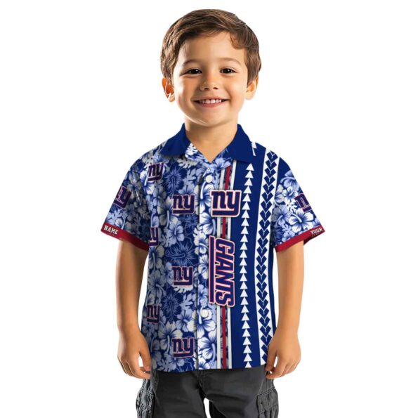 custom new york giants hibiscus arrows blue white hawaiian shirt top rated