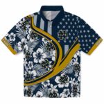 Notre Dame Fighting Irish Hawaiian Shirt - Custom Floral Wave Navy White 1 custom-notre-dame-fighting-irish-floral-wave-navy-white-hawaiian-shirt-best-selling