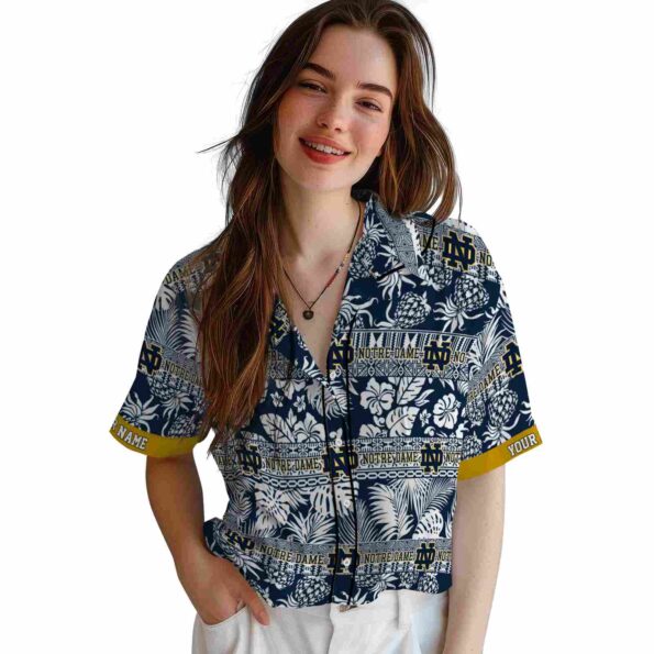 custom-notre-dame-fighting-irish-tribal-stripes-navy-white-hawaiian-shirt-latest-model custom notre dame fighting irish tribal stripes navy white hawaiian shirt latest model