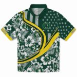 Oregon Ducks Hawaiian Shirt - Custom Floral Wave Green White 1 custom-oregon-ducks-floral-wave-green-white-hawaiian-shirt-best-selling