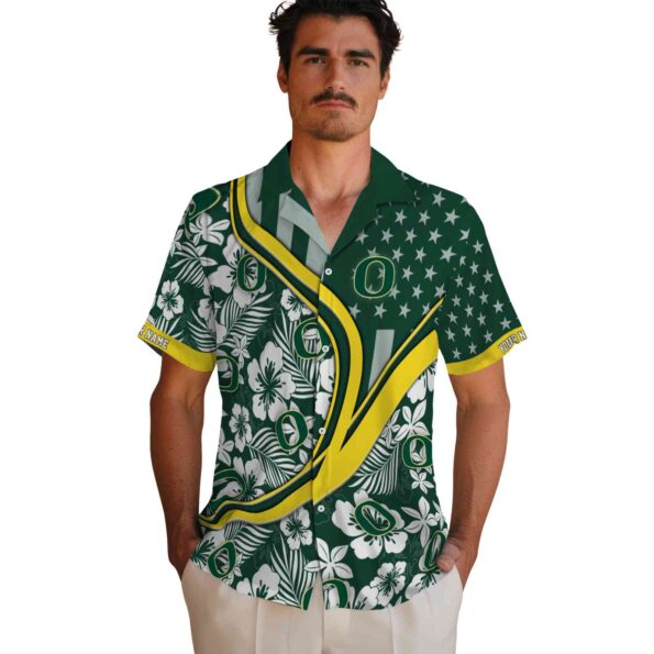 custom-oregon-ducks-floral-wave-green-white-hawaiian-shirt-fashion-forward custom oregon ducks floral wave green white hawaiian shirt fashion forward