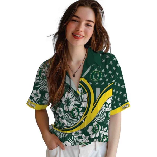 custom-oregon-ducks-floral-wave-green-white-hawaiian-shirt-latest-model custom oregon ducks floral wave green white hawaiian shirt latest model
