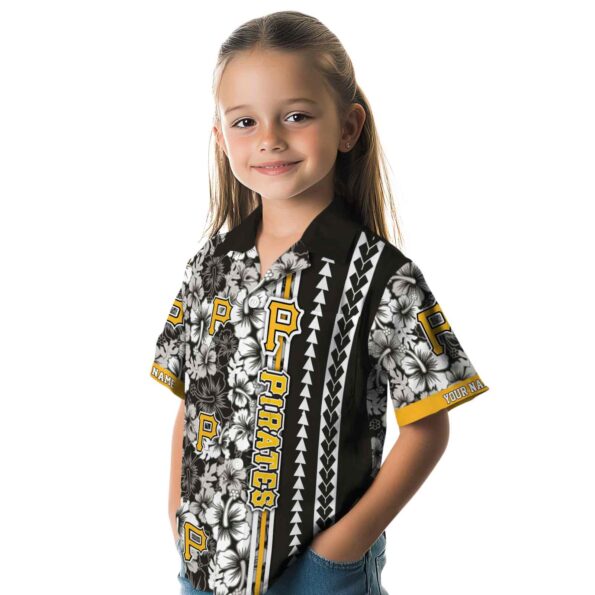 custom-pittsburgh-pirates-hibiscus-arrows-black-white-hawaiian-shirt-premium-grade custom pittsburgh pirates hibiscus arrows black white hawaiian shirt premium grade