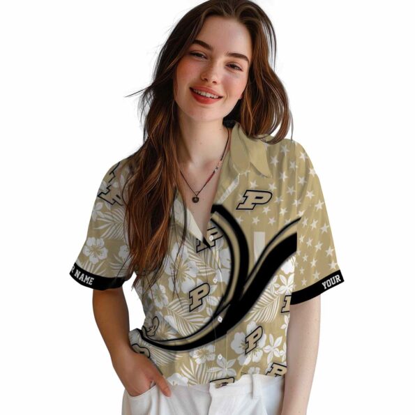 custom-purdue-boilermakers-floral-wave-gold-white-hawaiian-shirt-latest-model custom purdue boilermakers floral wave gold white hawaiian shirt latest model