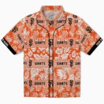 San Francisco Giants Hawaiian Shirt - Custom Tribal Stripes Orange White 1 custom-san-francisco-giants-tribal-stripes-orange-white-hawaiian-shirt-best-selling