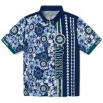 Seattle Mariners Hawaiian Shirt - Custom Hibiscus Arrows Navy Blue White 1 custom-seattle-mariners-hibiscus-arrows-navy-blue-white-hawaiian-shirt-best-selling