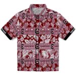 South Carolina Gamecocks Hawaiian Shirt - Custom Tribal Stripes Garnet White 1 custom-south-carolina-gamecocks-tribal-stripes-garnet-white-hawaiian-shirt-best-selling