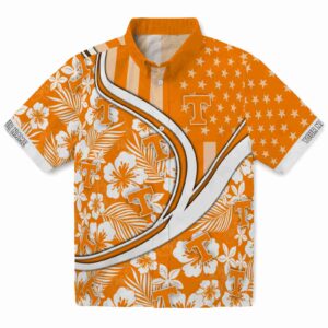 Custom Tennessee Volunteers Floral Wave Orange White Clog