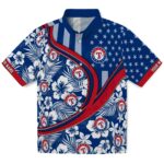 Texas Rangers Hawaiian Shirt - Custom Floral Wave Blue White 1 custom-texas-rangers-floral-wave-blue-white-hawaiian-shirt-best-selling