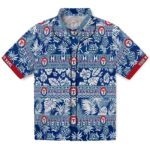 Texas Rangers Hawaiian Shirt - Custom Tribal Stripes Blue White 1 custom-texas-rangers-tribal-stripes-blue-white-hawaiian-shirt-best-selling