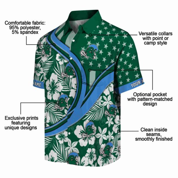 custom-tulane-green-wave-floral-wave-green-white-hawaiian-shirt-new-arrival custom tulane green wave floral wave green white hawaiian shirt new arrival
