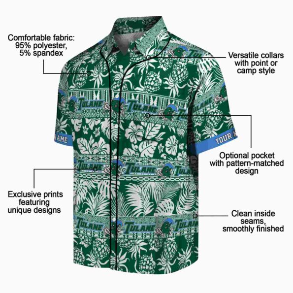 custom-tulane-green-wave-tribal-stripes-green-white-hawaiian-shirt-new-arrival custom tulane green wave tribal stripes green white hawaiian shirt new arrival