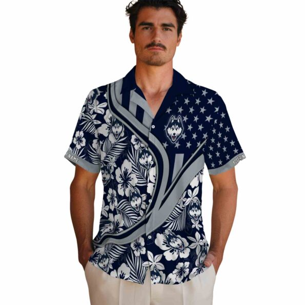 custom-uconn-huskies-floral-wave-blue-white-hawaiian-shirt-fashion-forward custom uconn huskies floral wave blue white hawaiian shirt fashion forward