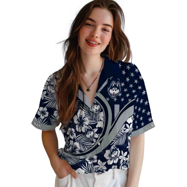 custom-uconn-huskies-floral-wave-blue-white-hawaiian-shirt-latest-model custom uconn huskies floral wave blue white hawaiian shirt latest model