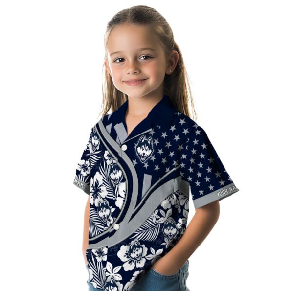 custom-uconn-huskies-floral-wave-blue-white-hawaiian-shirt-premium-grade custom uconn huskies floral wave blue white hawaiian shirt premium grade