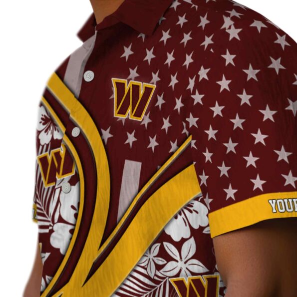 custom-washington-commanders-floral-wave-burgundy-white-hawaiian-shirt-trendy custom washington commanders floral wave burgundy white hawaiian shirt trendy