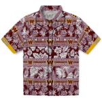 Washington Commanders Hawaiian Shirt - Custom Tribal Stripes Burgundy White 1 custom-washington-commanders-tribal-stripes-burgundy-white-hawaiian-shirt-best-selling