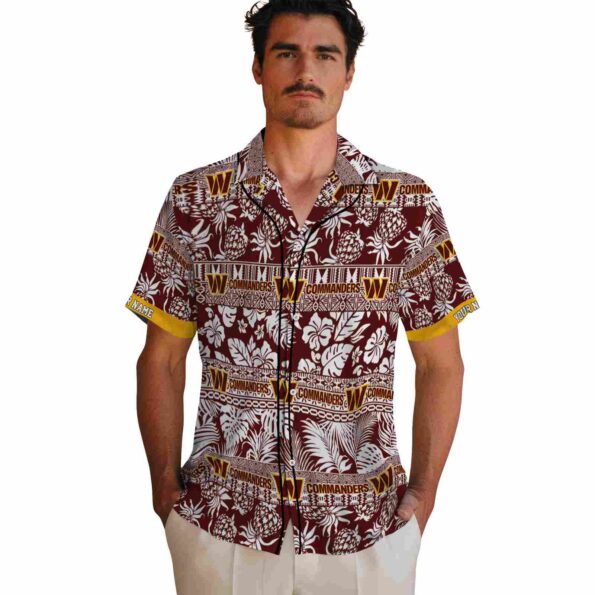 custom-washington-commanders-tribal-stripes-burgundy-white-hawaiian-shirt-fashion-forward custom washington commanders tribal stripes burgundy white hawaiian shirt fashion forward