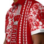 custom-wisconsin-badgers-hibiscus-arrows-red-white-hawaiian-shirt-best-selling